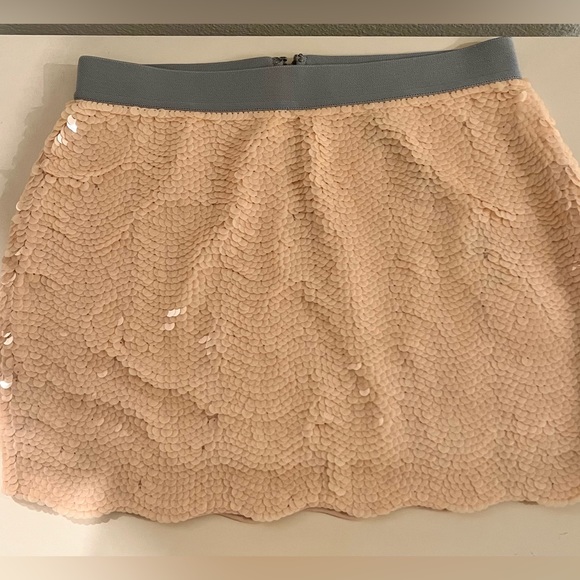 NWT BCBG MAXAZRIA Peach/ Pink Sequin MICHAELA Skirt. SMALL - Picture 2 of 9